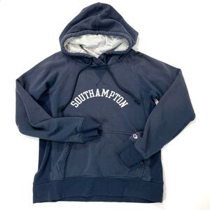 Navy Blue Southampton Lighter Weight Distressed Champion Hoodie Size XS